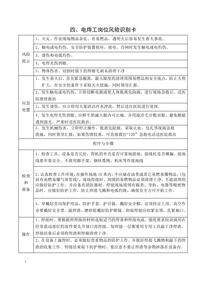 岗位风险识别卡-员工伤害应急预案.docx 第4页