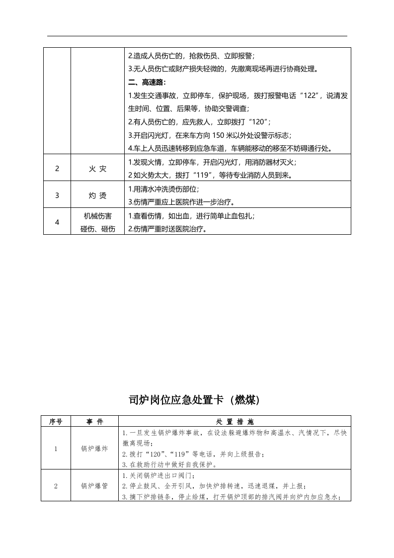 典型作业岗位应急处置卡丨20种.docx 第4页