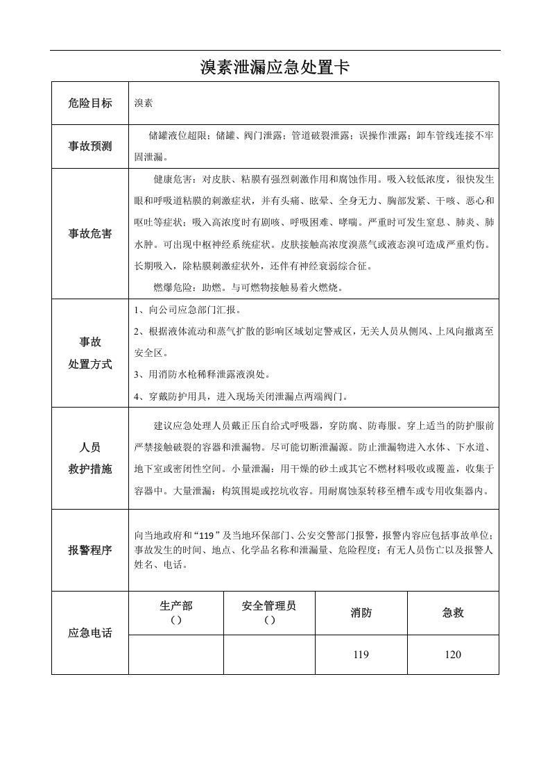 应急事故处置卡（液氨溴素甲醇）丨5页.docx 第4页
