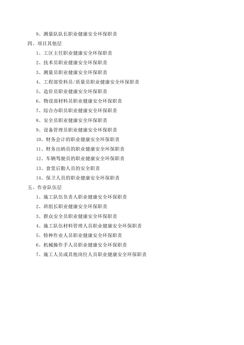 职业健康安全环保责任制汇编-项目部.docx 第2页