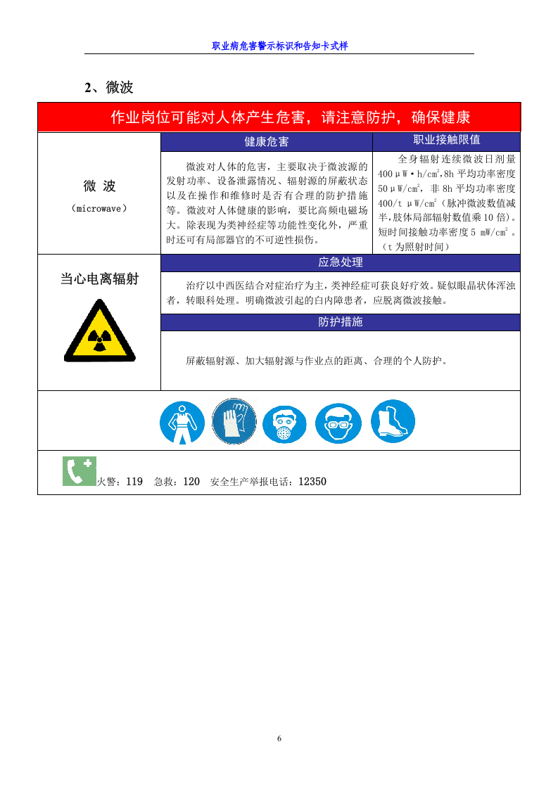 职业病危害警示标识和告知卡大全.docx 第6页