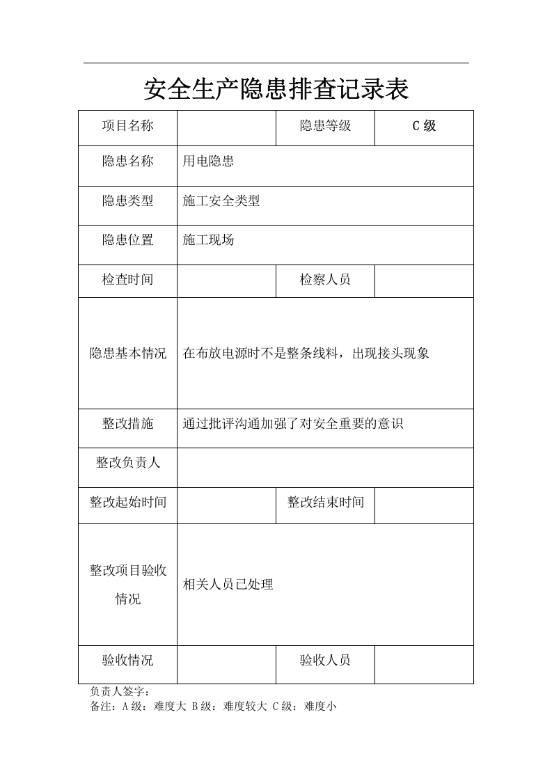 工程安全隐患排查记录表.docx 第5页