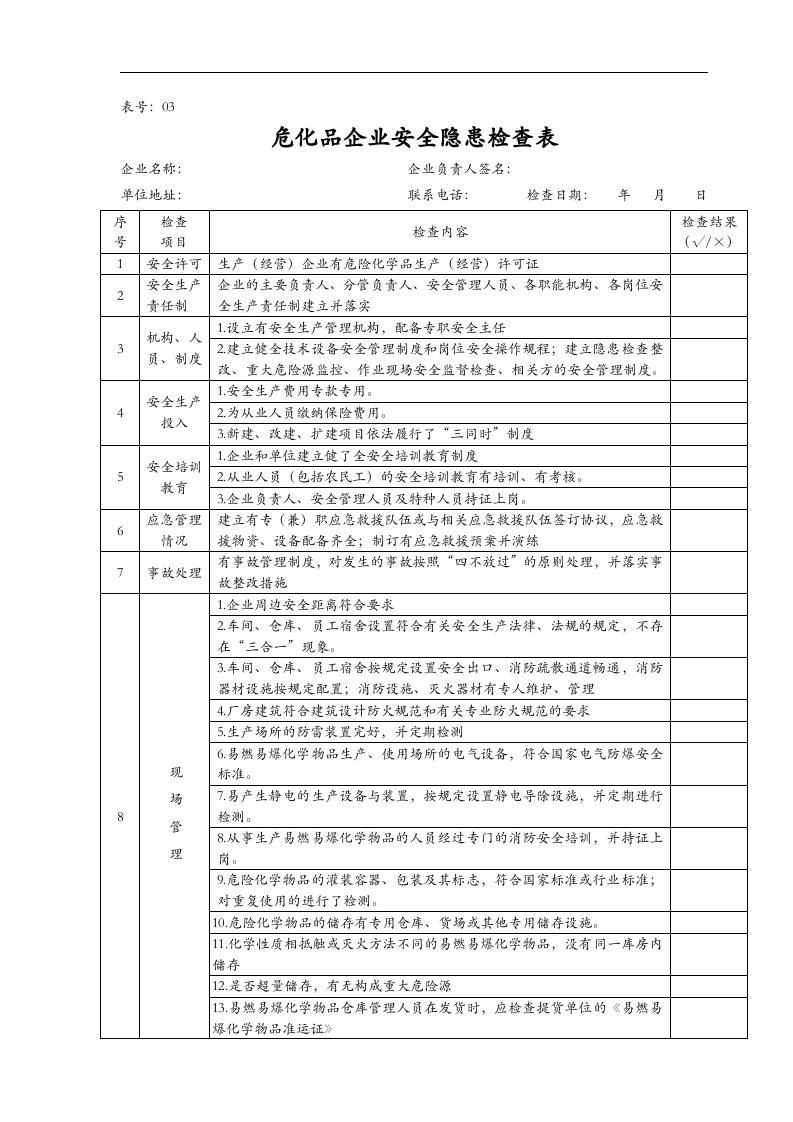 企业安全隐患检查表(全).docx 第6页