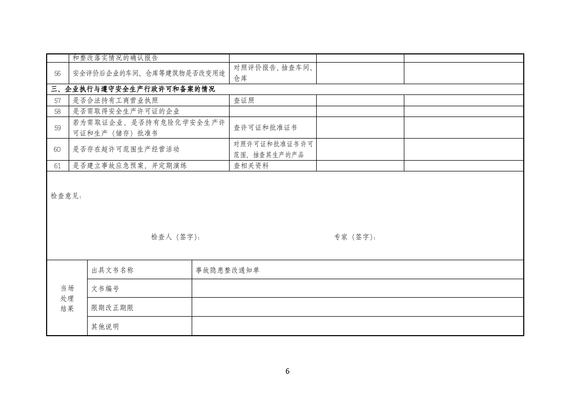 企业安全隐患排查检查记录表.docx 第6页