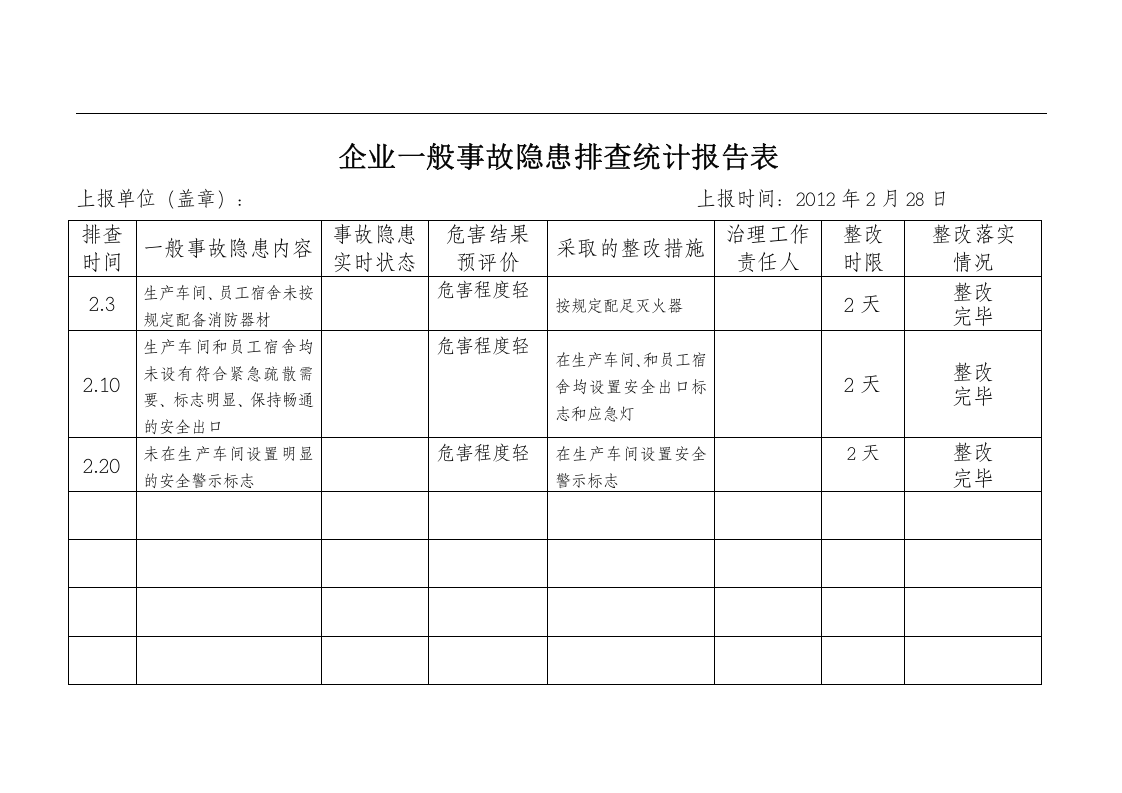 隐患排查治理信息档案（统计表）.docx 第5页