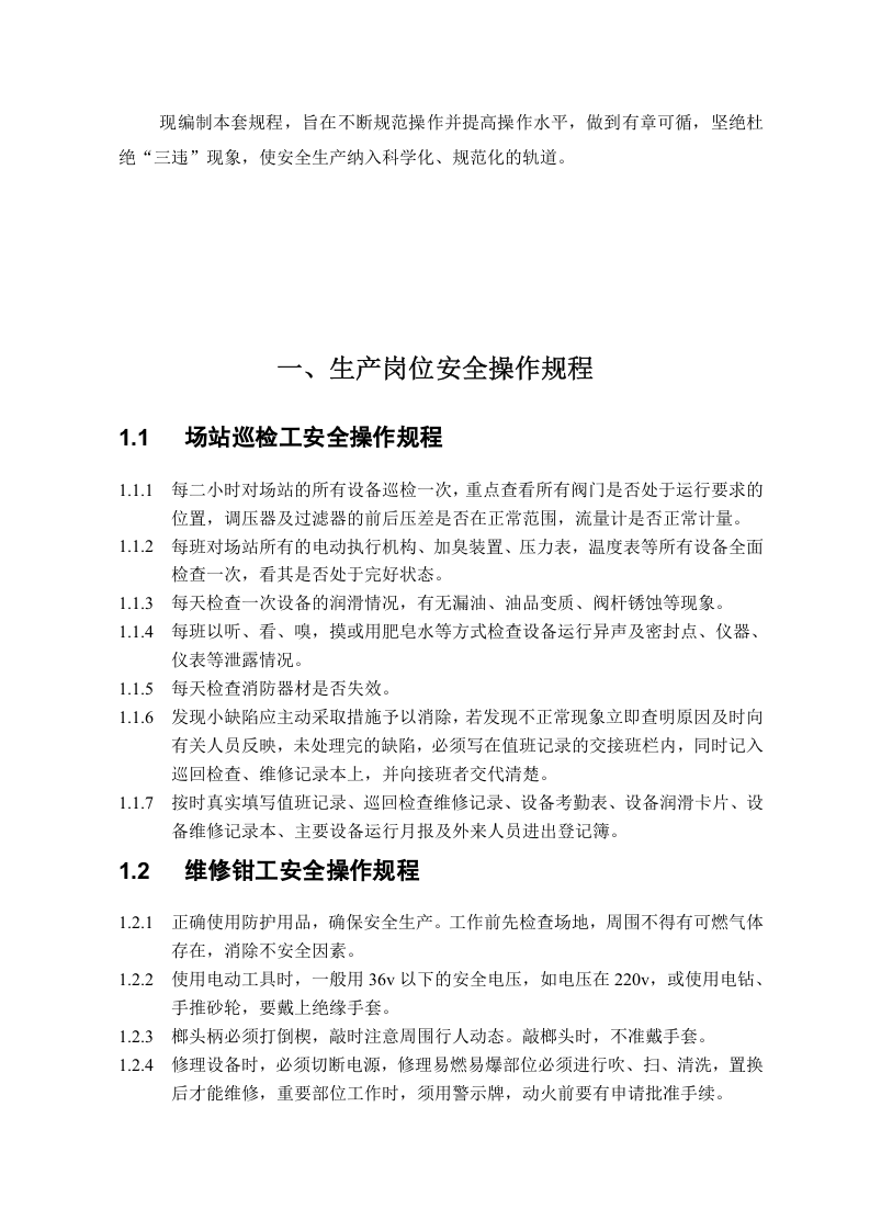 XX天然气公司安全操作规程（75页）.docx 第3页