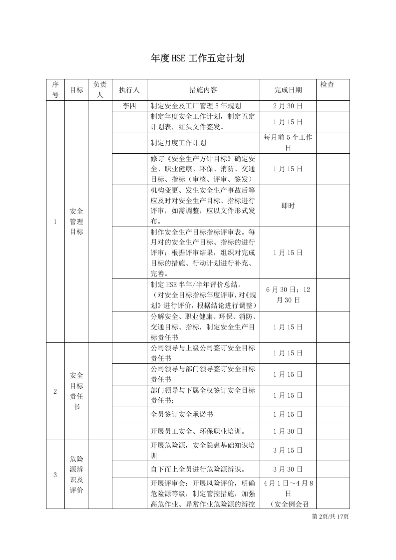 年度安全五定工作计划书.docx 第2页