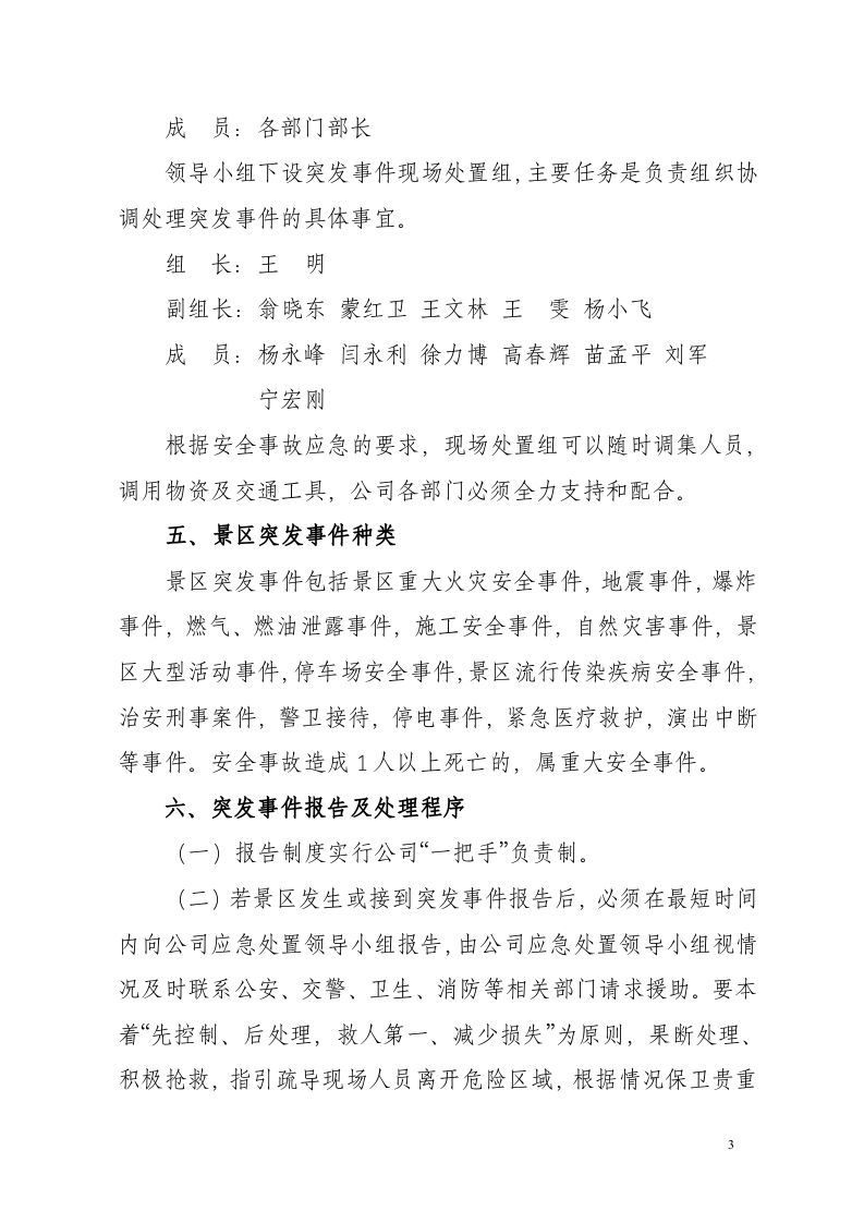 公司各类突发事件应急预案-风景区.docx 第3页