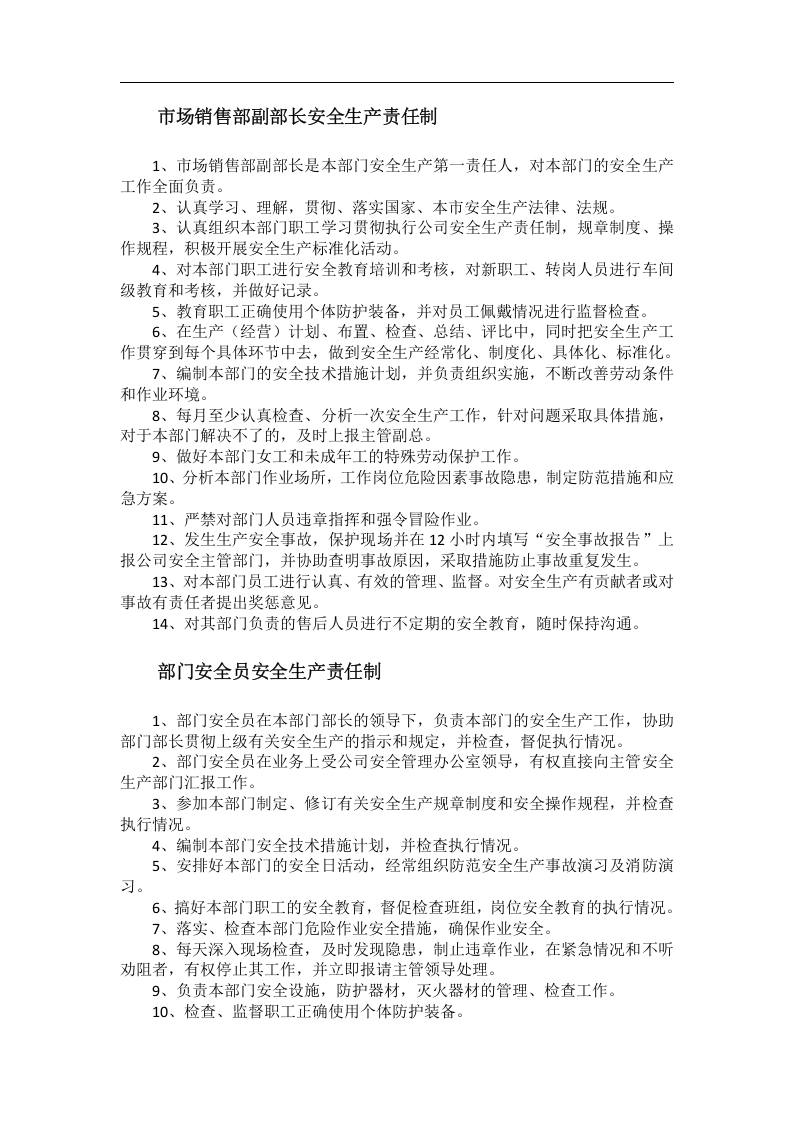 新版安全生产责任制--（汽车）.docx 第6页