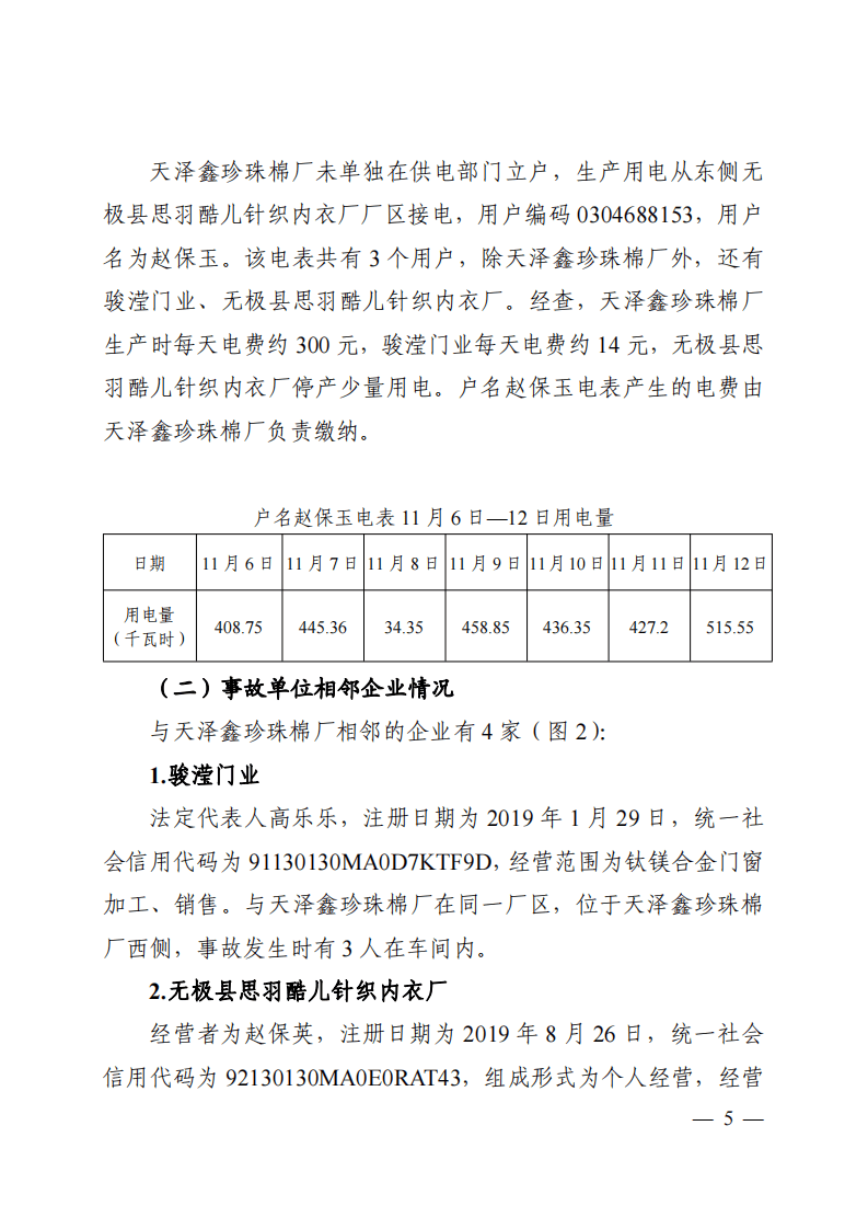 【2020年11月12日】石家庄市无极县天泽鑫珍珠棉厂&ldquo;11_12&rdquo;较大爆炸事故调查报告.pdf 第5页