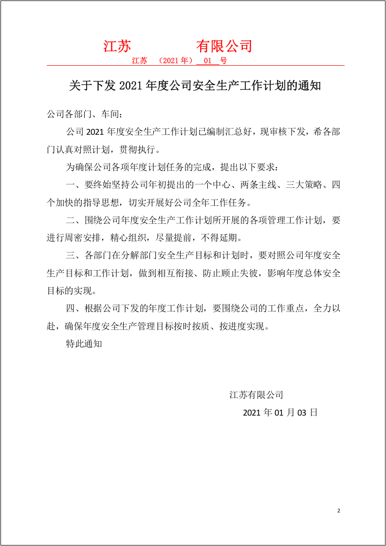 公司年度安全生产工作计划--最好版本.docx 第2页