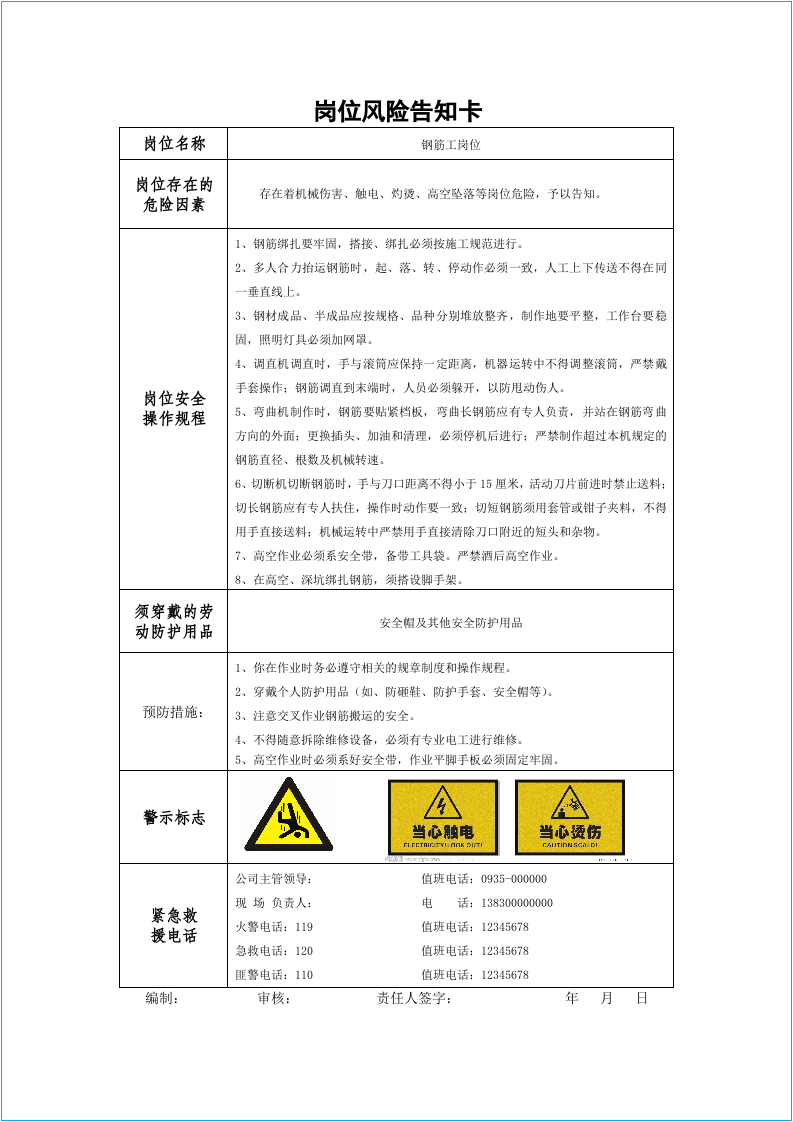 施工项目风险告知卡.docx 第3页