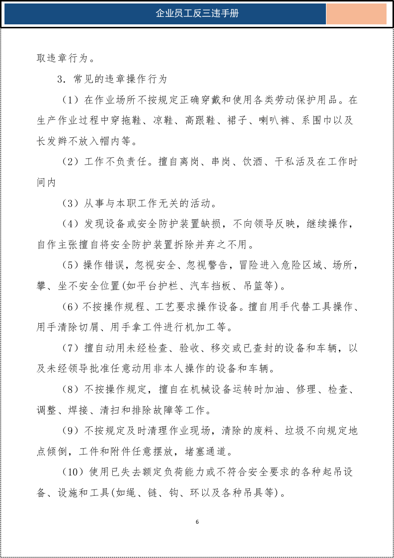 企业员工反三违手册_5.docx 第6页