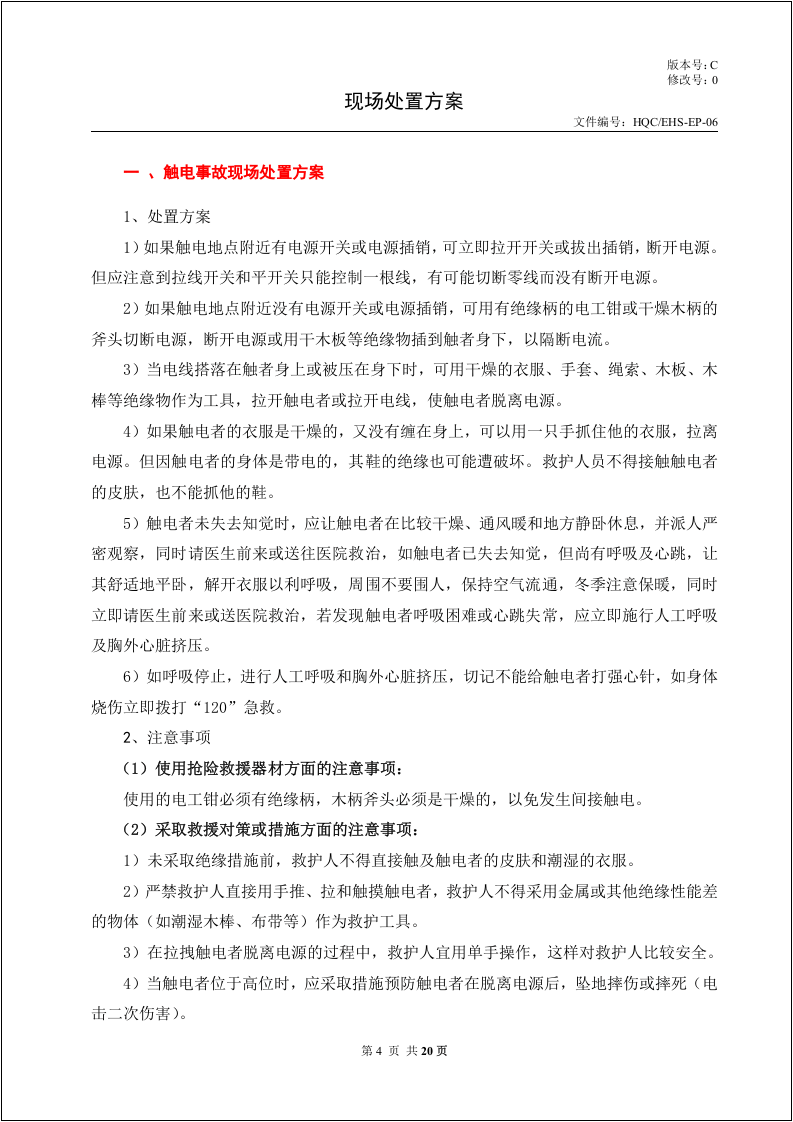常见常用事故现场处置方案汇编.docx 第3页