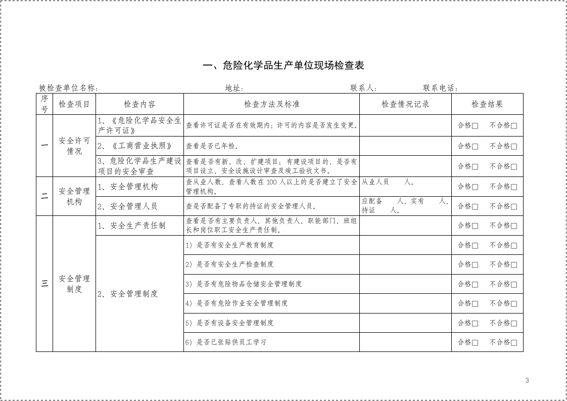 第一部分：现场安全检查表汇编.docx 第3页