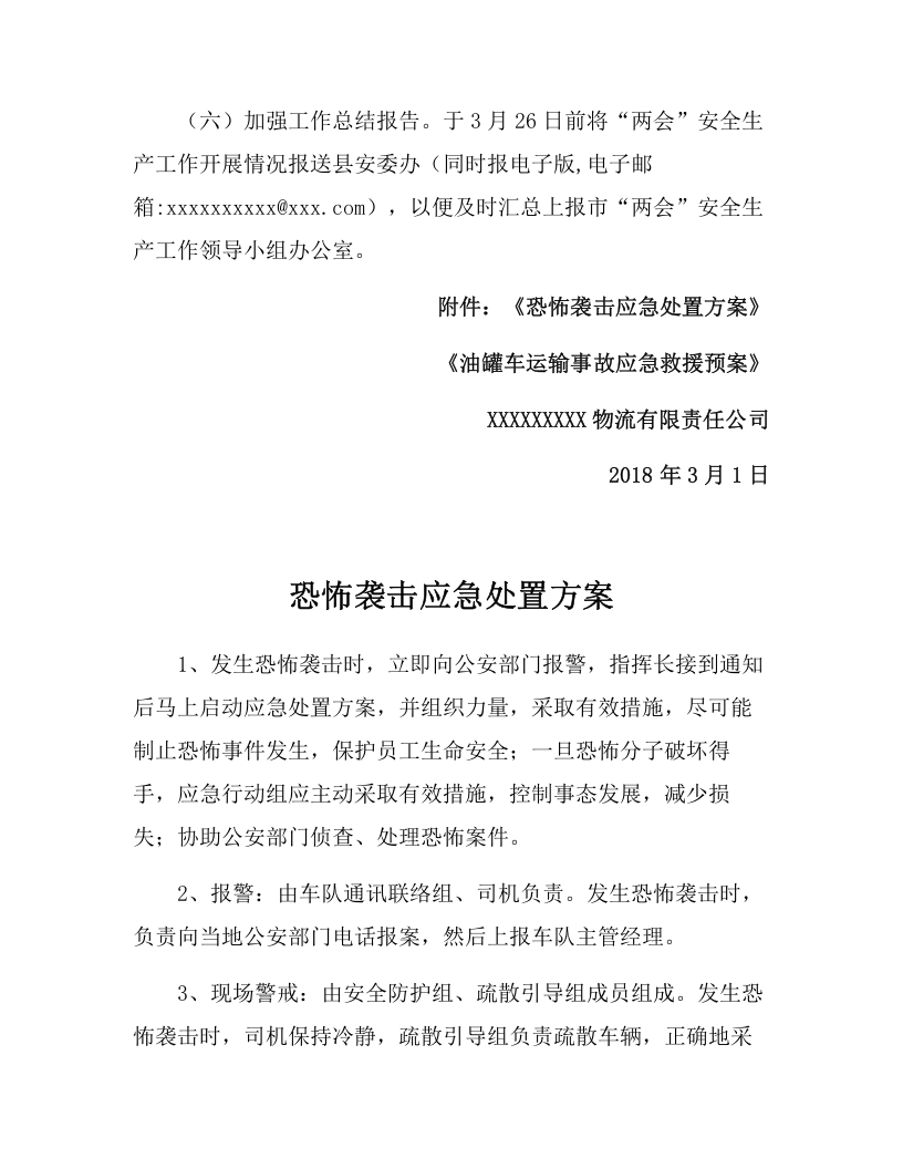 某物流企业两会期间运输安全维稳方案（16页）.docx 第5页