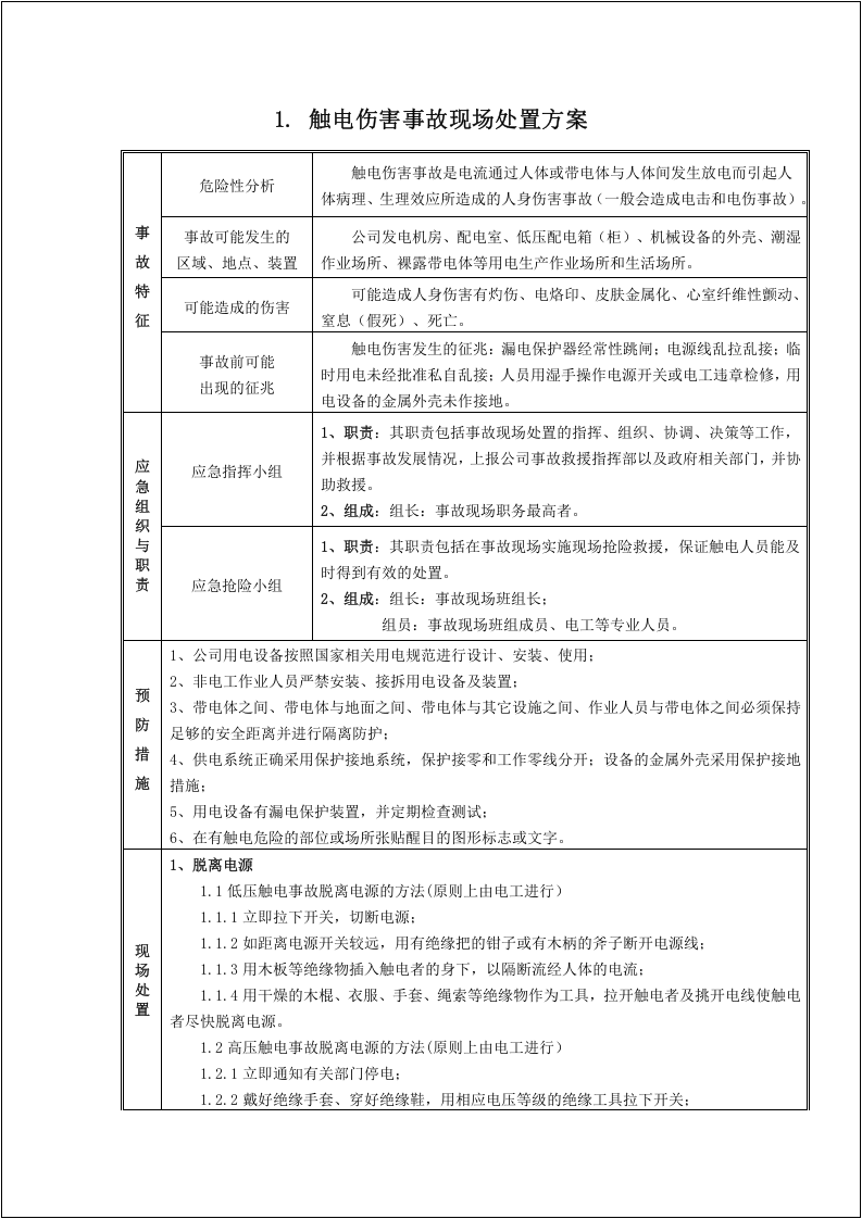 各类事故现场处置方案汇编（表格卡片式）.docx 第6页
