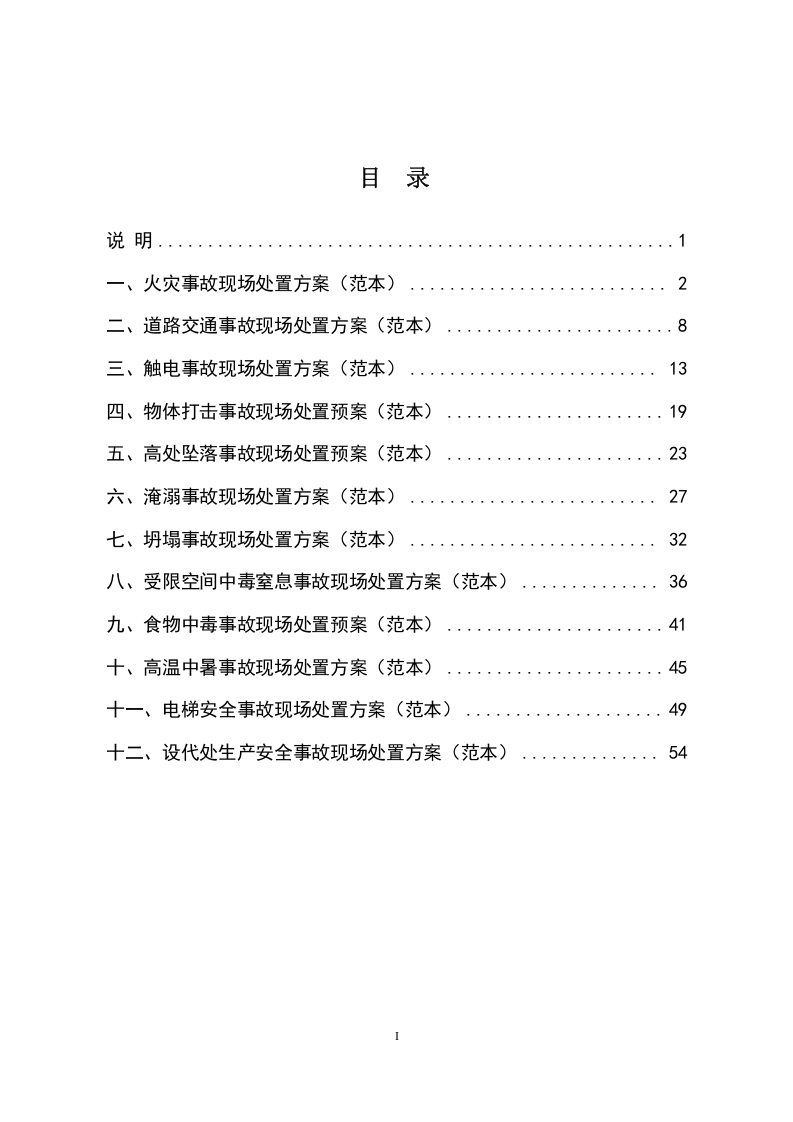 001 现场处置方案范本.doc 第1页