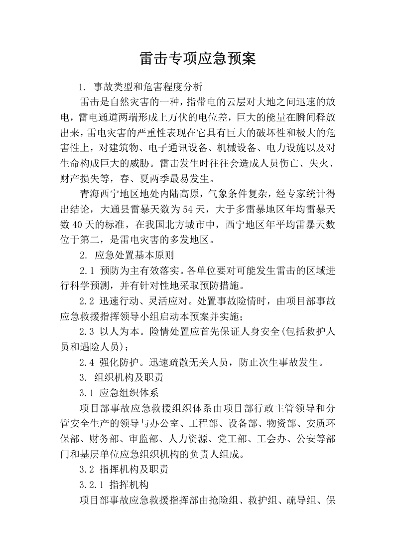 雷击专项应急预案.docx 第1页