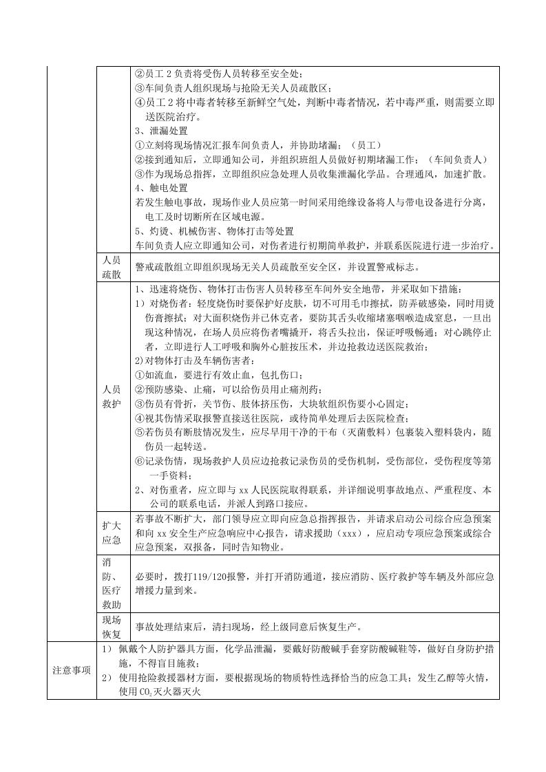 004 各生产区域现场处置方案汇编.docx 第2页