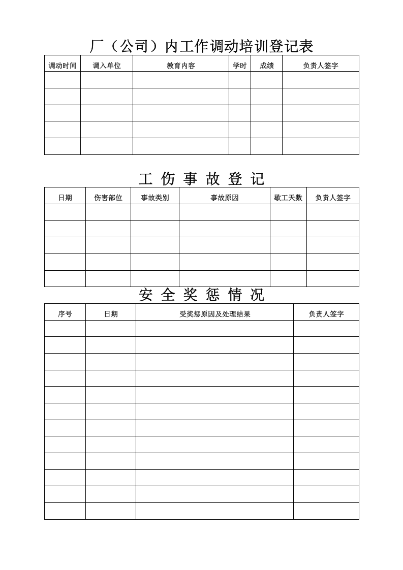 安全生产教育培训档案（一人一档）.docx 第5页