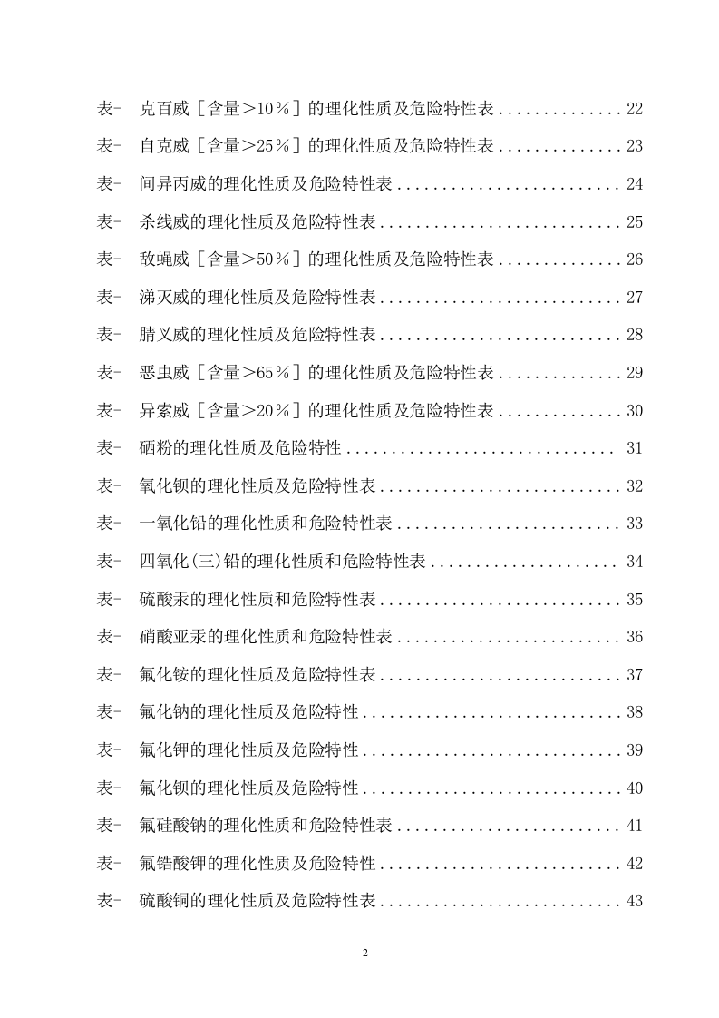 危险化学品特性表-7【500个】.docx 第2页