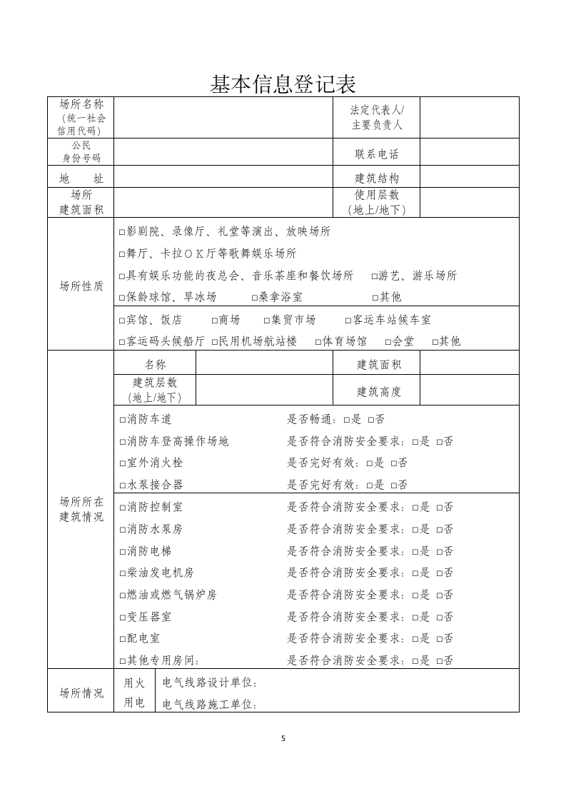 公众聚集场所投入使用、营业消防安全告知承诺书.docx 第5页