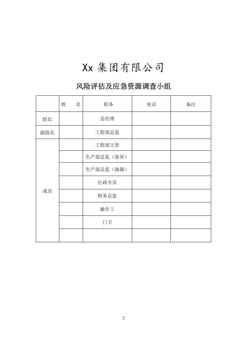 【风险评估报告02】集团公司区域风险评估报告（27页）.docx 第2页
