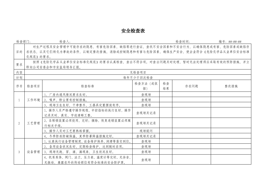 小微企业--安全检查和隐患排查表(39页）.docx 第3页