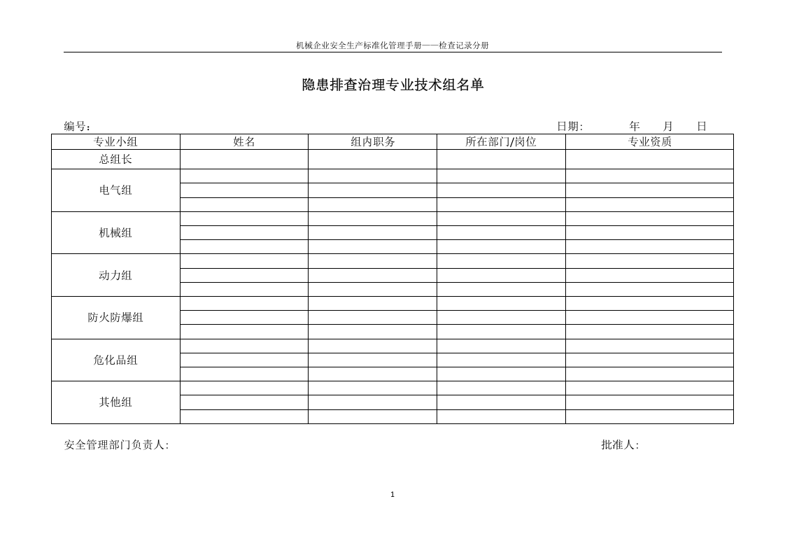 机械企业安全标准化检查记录分册.docx 第3页