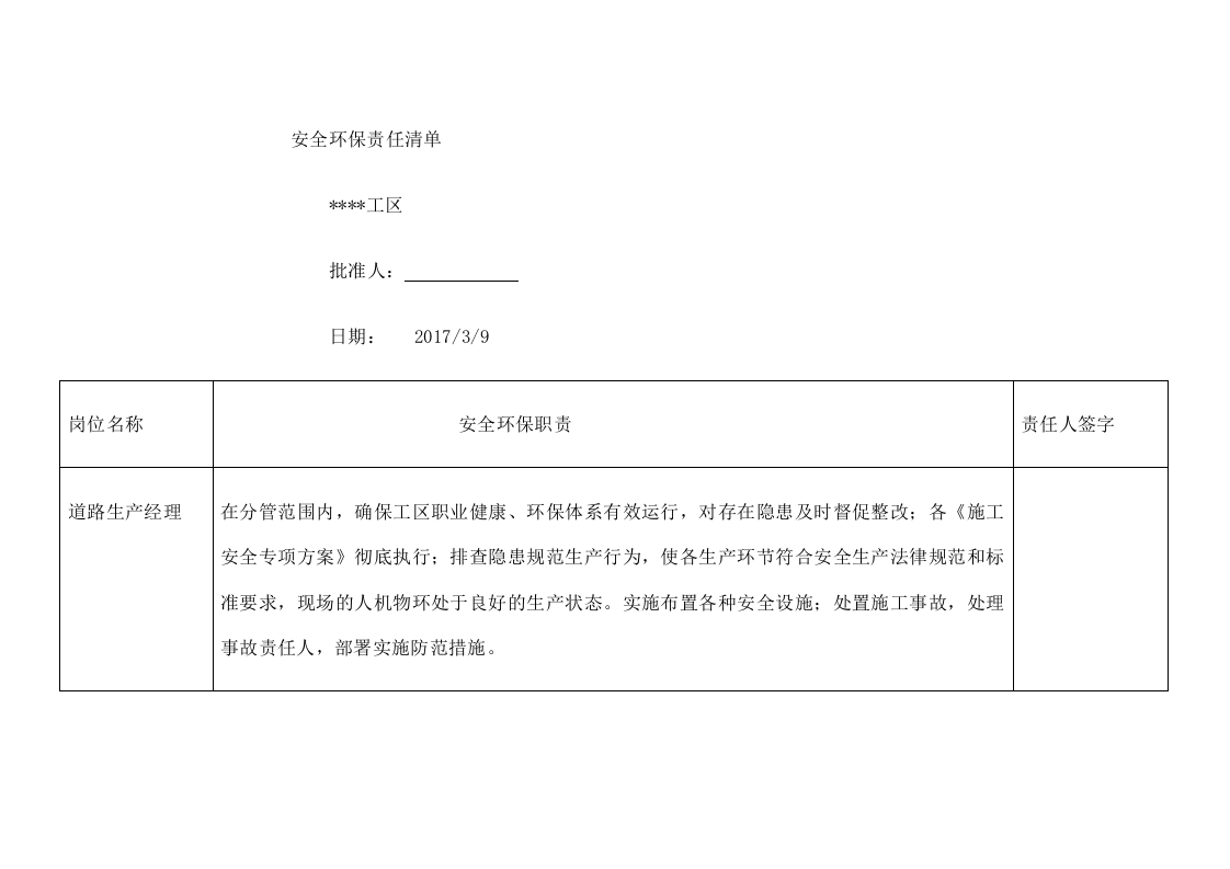 【汇编】工地安全环保责任清单.docx 第1页