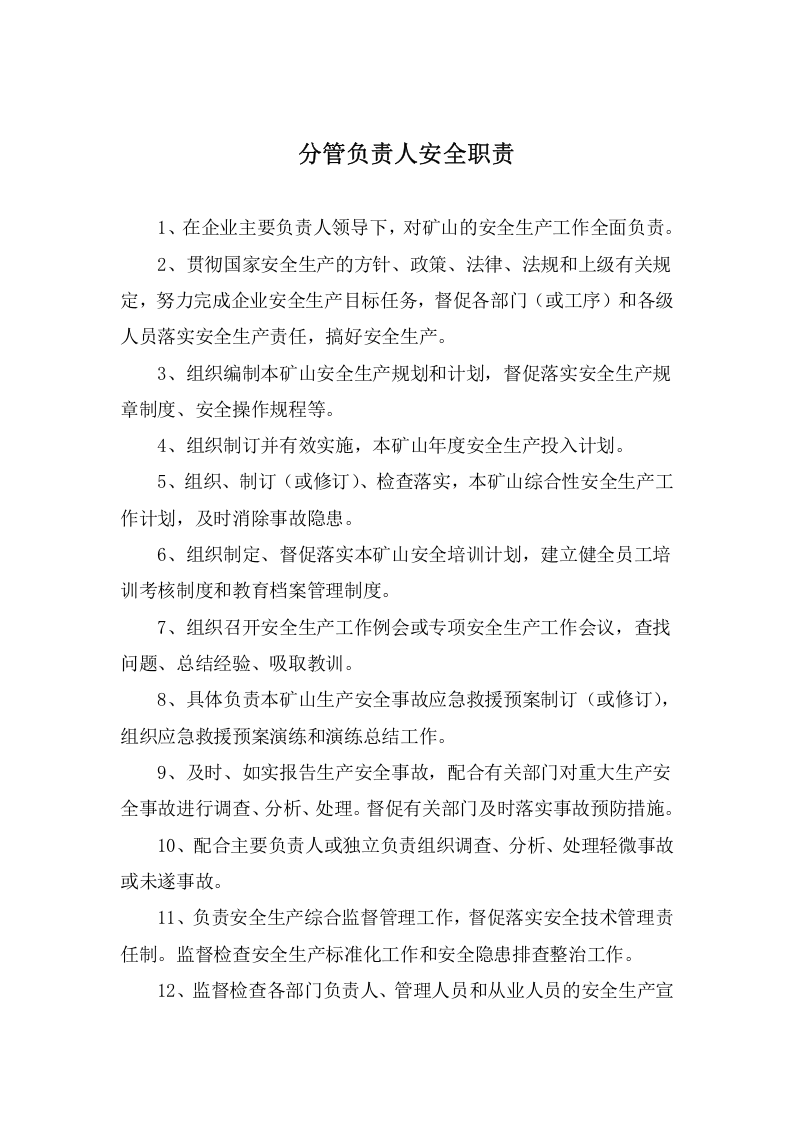 【汇编】非煤矿山安全生产责任制清单（20页).doc 第3页
