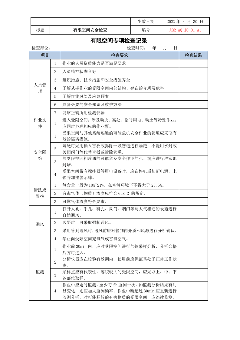 【有限空间管理档案】第13部分：有限空间安全检查.docx 第3页