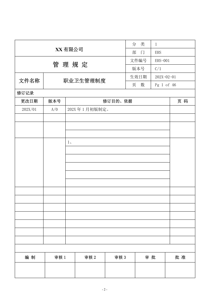 职业卫生管理制度（模板共49页）.docx 第2页