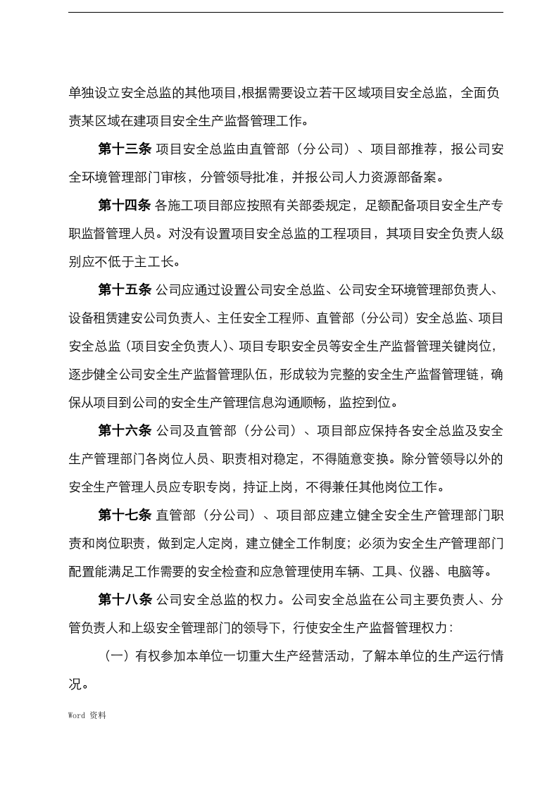 【安全总监模板】XX集团公司安全总监制度实施管理办法（10页）.docx 第3页