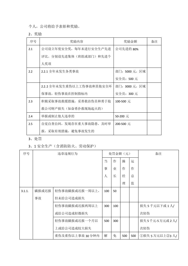 【奖惩制度台账44】员工安全奖惩考核条例.docx 第5页