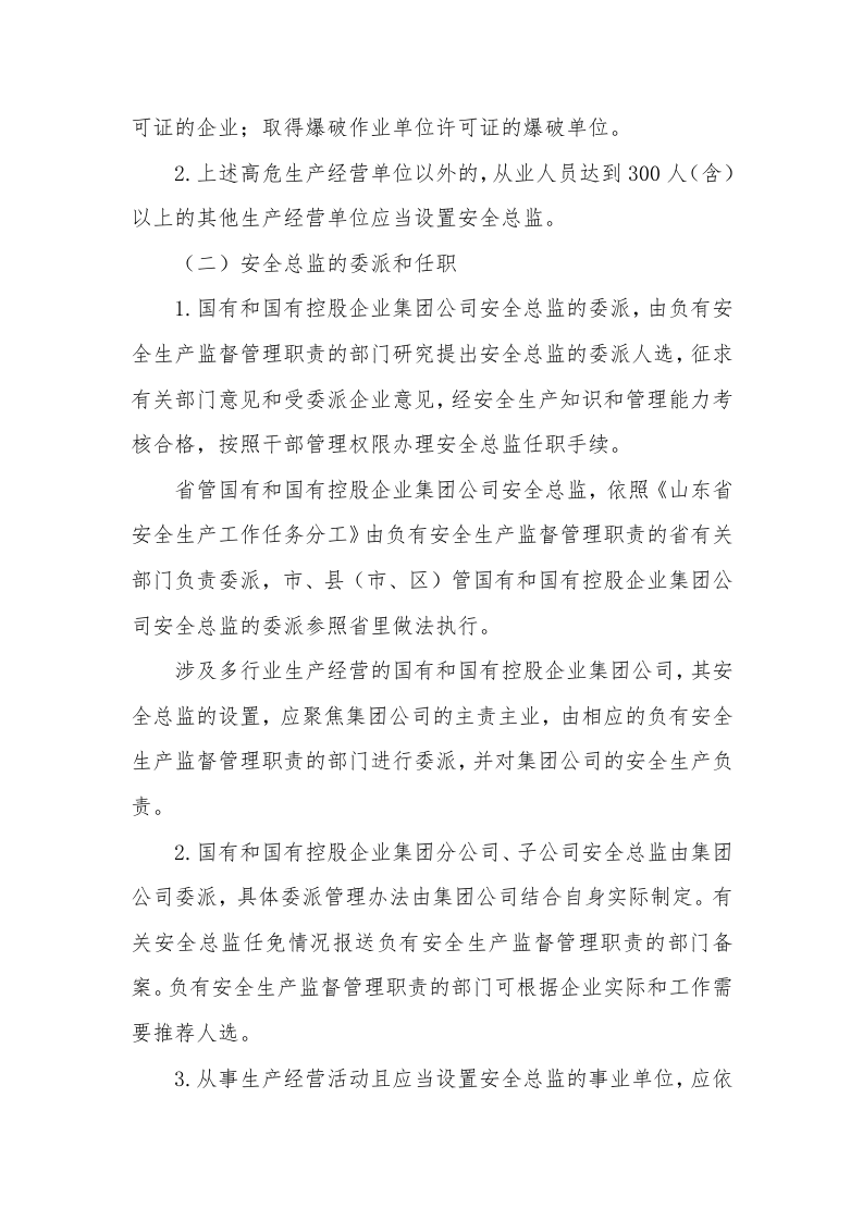 【安全总监文件】山东省关于贯彻落实《山东省生产经营单位安全总监制度实施办法（试行）》的通知.docx 第3页