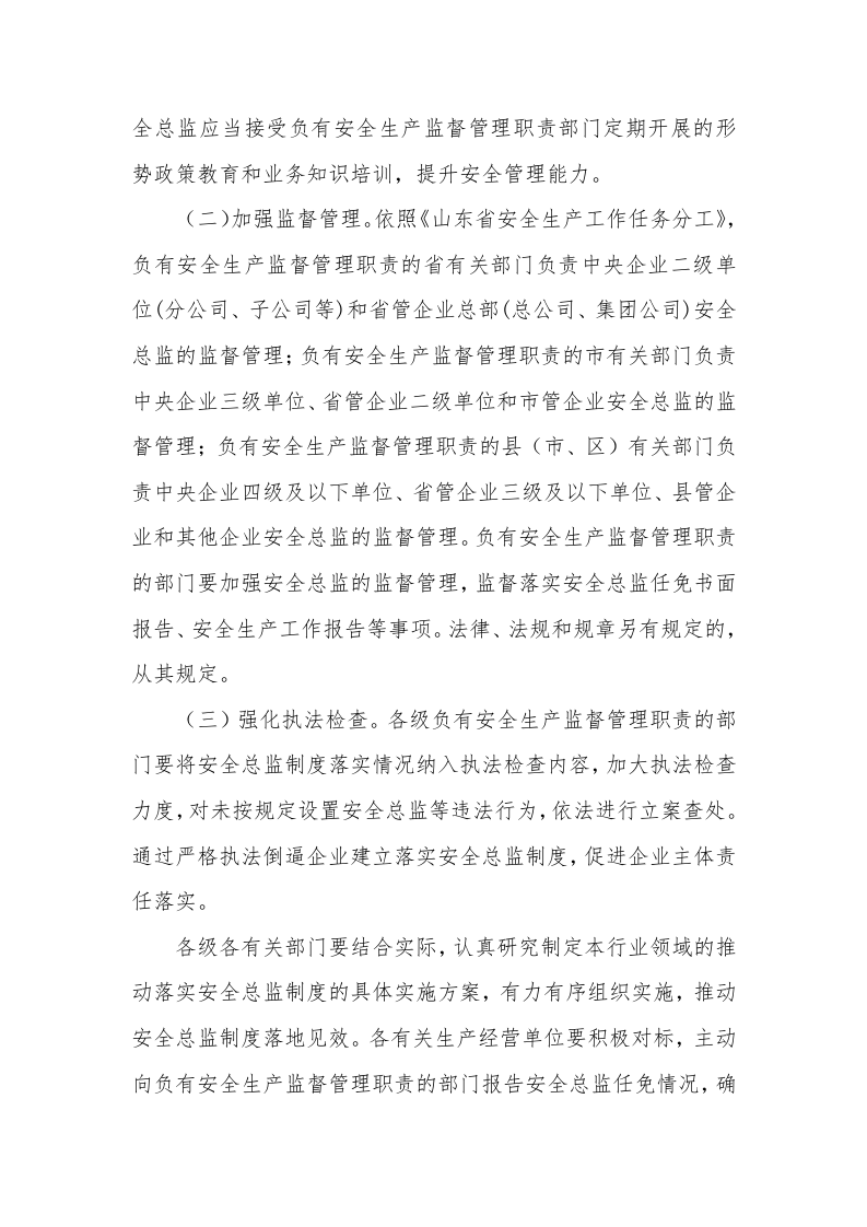 【安全总监文件】山东省关于贯彻落实《山东省生产经营单位安全总监制度实施办法（试行）》的通知.docx 第5页