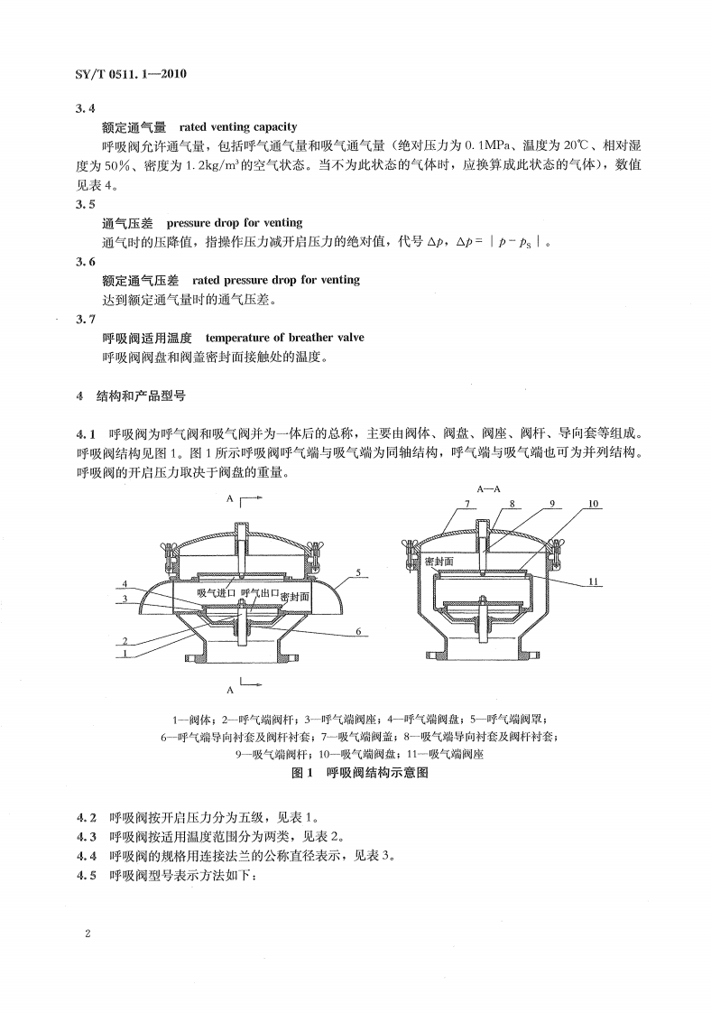【储罐22】SYT_0511.1-2010;_石油储罐附件_第1部分：呼吸阀.pdf 第5页