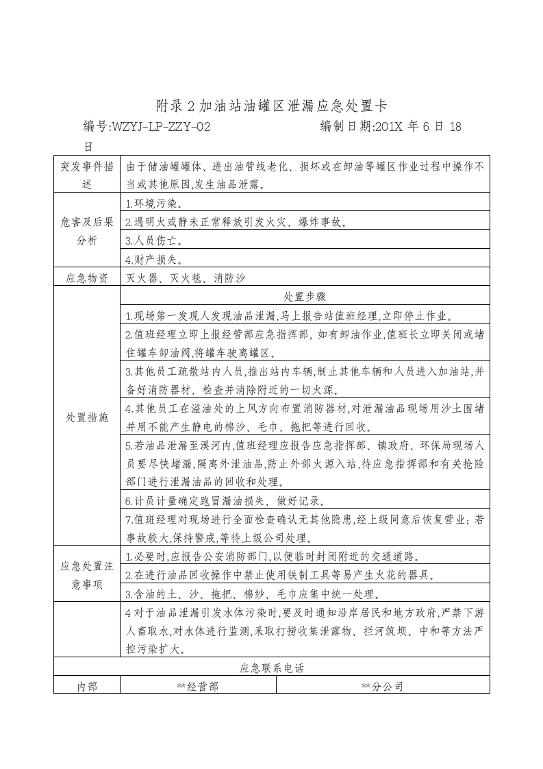 【处置卡模板】安全生产应急处置卡模板（加油站岗位）.docx 第3页