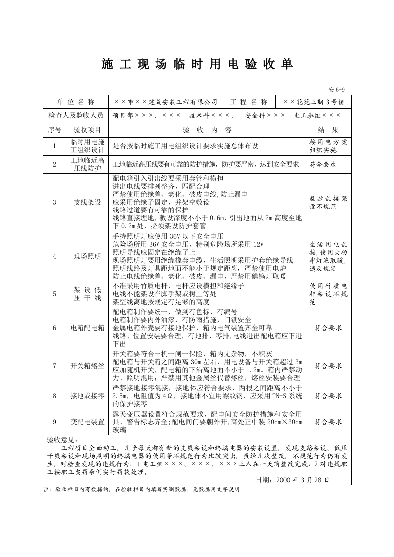 施工现场临时用电验收单.docx 第2页