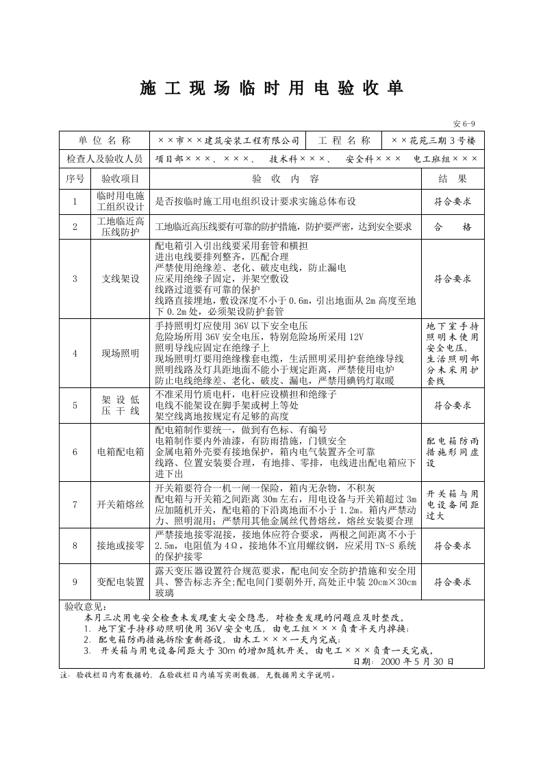 施工现场临时用电验收单.docx 第4页